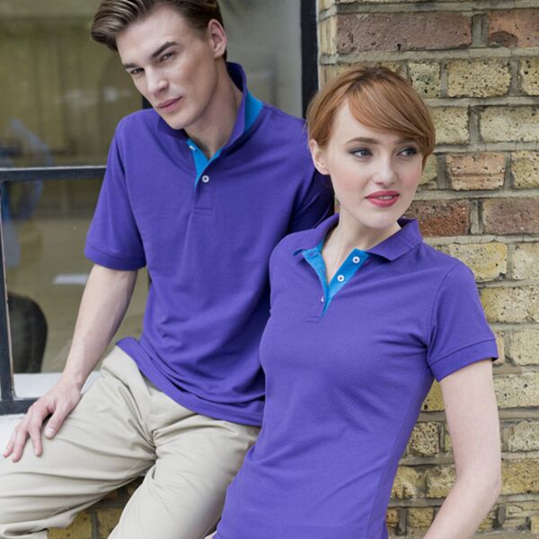 Contrast piqué polo shirt Thumbnail